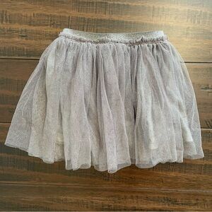 Zara Girls Sparkly Silver Tulle Skirt